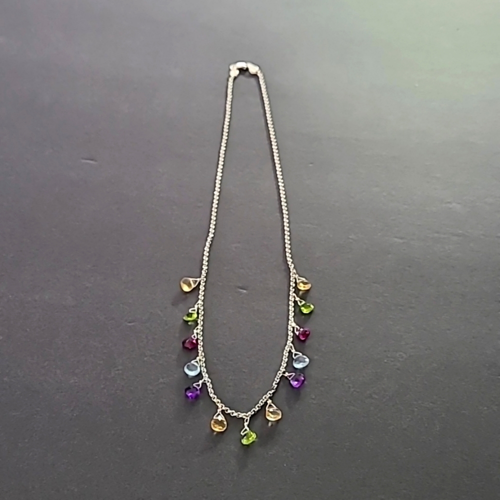 Sterling and gemstone necklace